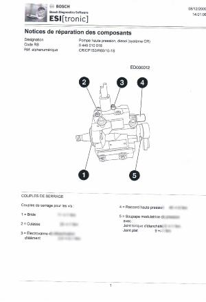 Methode reparation Pompe CR BOSCH CP1